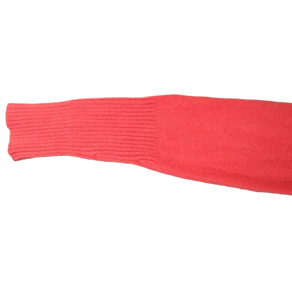 Boston Proper Zip Silk Blend Sweater Womens M Coral Knit Ribbed Stretch Cardigan